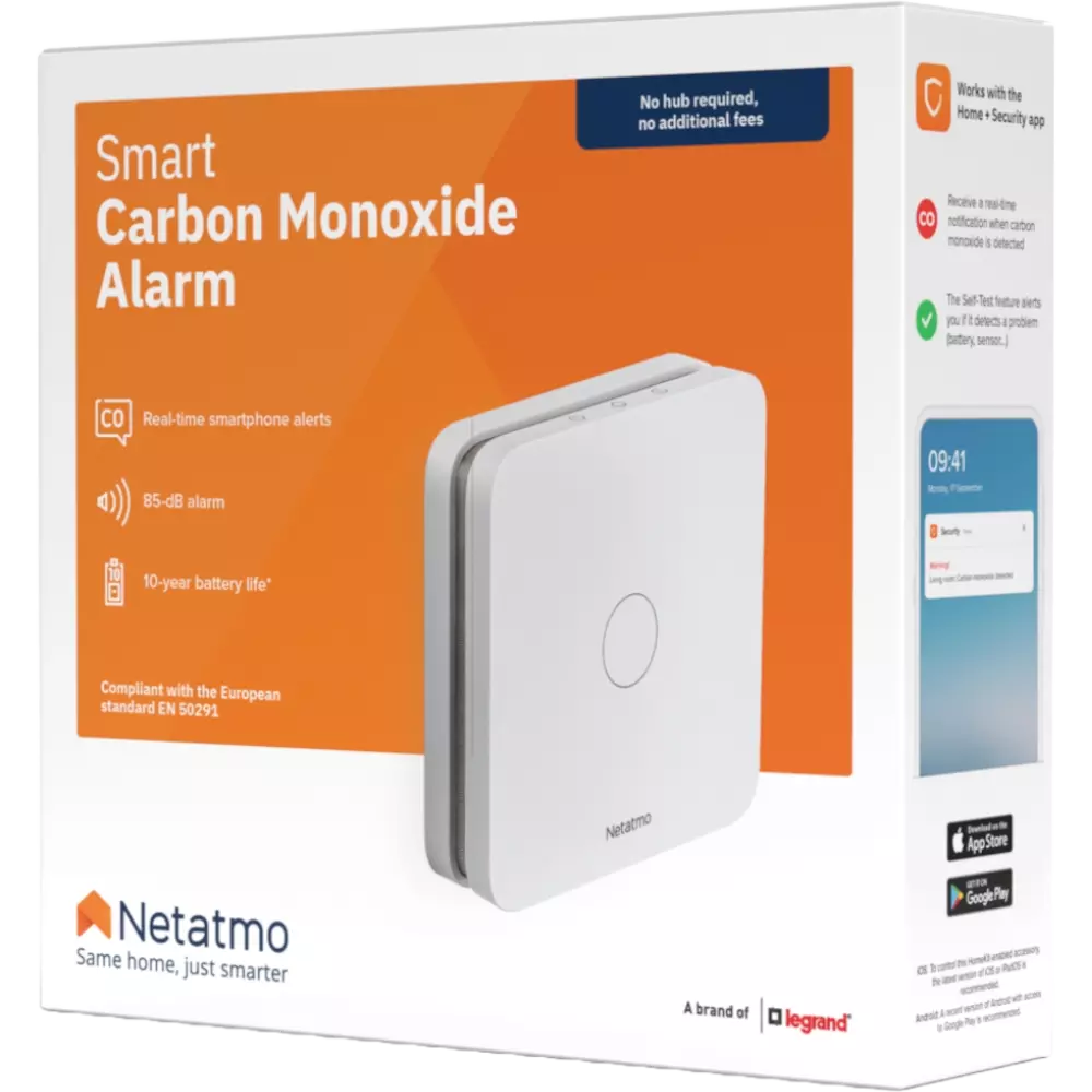 smarthome Netatmo Smarter Kohlenmonoxidmelder Alarm (85dB) kaufen Nur noch ein Tag übrig