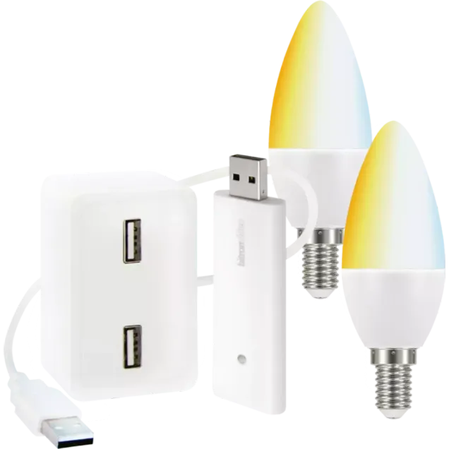 smarthome 2x E14 LED-Kerzenform white + Funkstick kaufen Bis zu 60% Rabatt