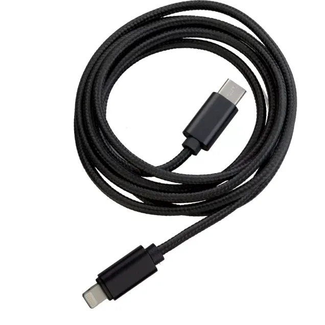 smarthome Peter Jäckel FASHION Data Cable Typ-C/ Apple Lightning mit Sync- und Ladefunktion Schwarz kaufen Sonderangebot der Fabrik